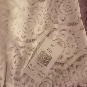 plus size womens white lace dress new w tags